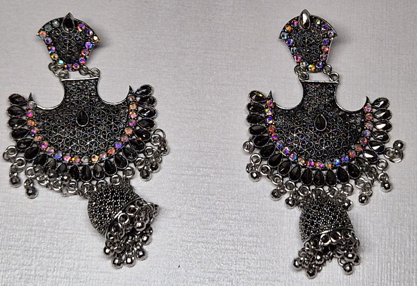 Handcrafted Oxidised Chandelier Earrings
