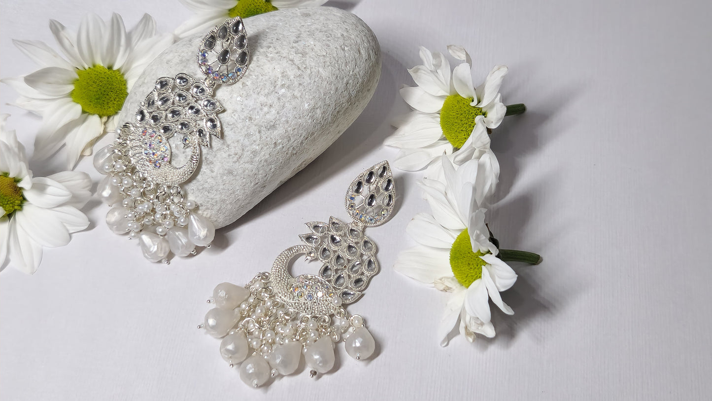 Artful Handcrafted Pearl Chandelier Earrings