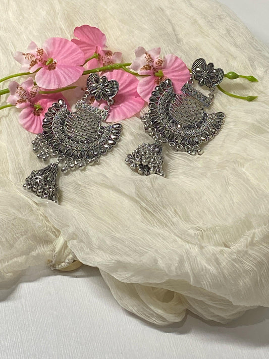 Handcrafted Layered Jhumka Dangle Earrings – Timeless Indian Elegance