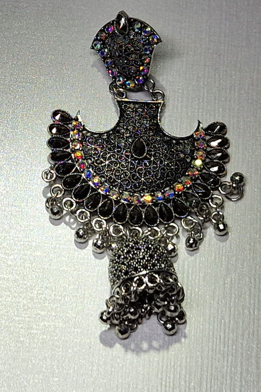 Handcrafted Oxidised Chandelier Earrings