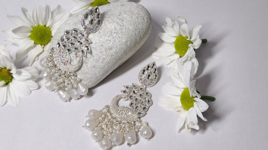 Artful Handcrafted Pearl Chandelier Earrings